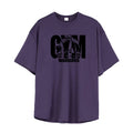 Oversized solto masculino casual esporte camiseta ginásio musculação fitness camisa de manga curta verão malha secagem rápida roupas respiráveis