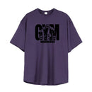 Oversized solto masculino casual esporte camiseta ginásio musculação fitness camisa de manga curta verão malha secagem rápida roupas respiráveis