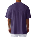 Oversized solto masculino casual esporte camiseta ginásio musculação fitness camisa de manga curta verão malha secagem rápida roupas respiráveis
