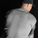 Oversized solto masculino casual esporte camiseta ginásio musculação fitness camisa de manga curta verão malha secagem rápida roupas respiráveis